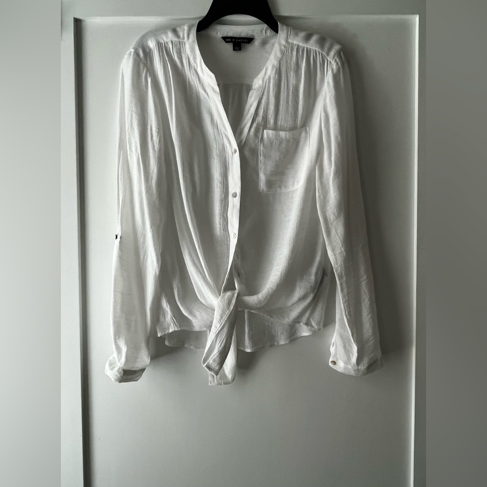 Gauze white over shirt